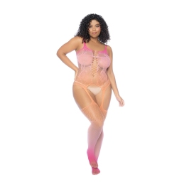 Mapele Floral Ombre Bodystocking Queen Size Sunset Design Mapele Floral Ombre Bodystocking Queen Size Sunset Design