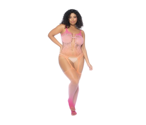 Mapele Floral Ombre Bodystocking Queen Size Sunset Design