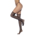 Mapele Diamond Fishnet Thigh High Stockings Black with Rhinestones One Size
