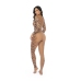 Mapele Leopard Mesh Long Sleeve Bodystocking One Size