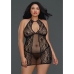 Fishnet and Lace Chemise - Plus Size