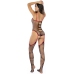 Mapele Snake Fishnet Bodyset Black/Red One Size - Decorative Motif