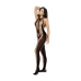 Mapele Cutout Fishnet Bodystocking Black One Size Halter Design