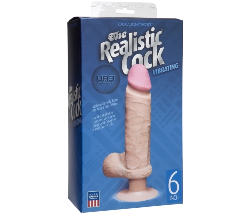 Vibrating Dildo with Balls - 6 / 15 cm