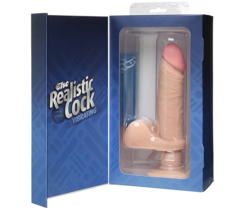 Vibrating Dildo with Balls - 6 / 15 cm