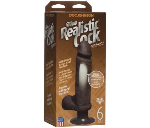 Vibrating ULTRASKYN Dildo - 6 / 15 cm