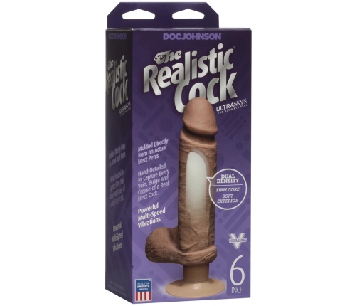 Vibrating ULTRASKYN Dildo - 6 / 15 cm