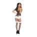 Mapale Maid-Inspired Fishnet Bodysuit Black/White One Size