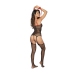 Mapale Nurse-Inspired Fishnet Bodystocking One Size Black/Red