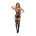 Mapale Nurse-Inspired Fishnet Bodystocking One Size Black/Red