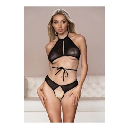 Marley - Peekaboo and Panty - L/XL - Black