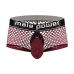 Male Power Mini Ring Short XL Burgundy - Snap-Off Pouch & Satin Waistband