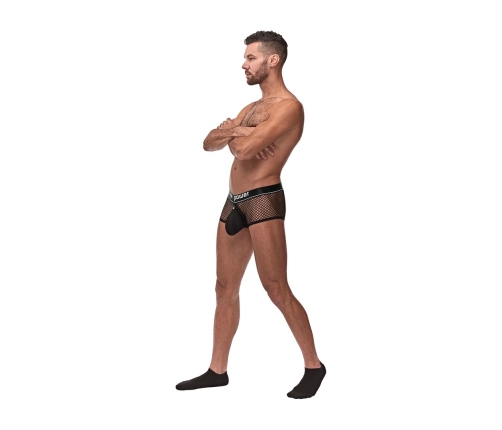 Male Power x Boneyard Black Short Boxer with Red Silicone Ring L