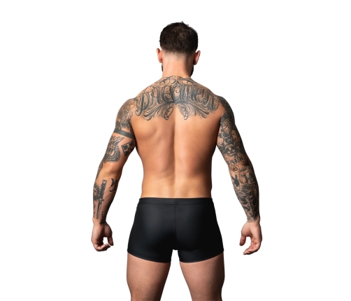 Male Power Snap Off Short M Black - Trunks with Snap Closure System