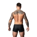 Male Power Snap Off Short XL Black - Matte Rubberized Trunk Underwear