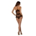 Dreamgirl 11889 Floral Lace Camisole & Shorts Set XL - Elegant Eyelash Detail