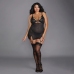 Fishnet Texture Power Mesh Garter Slip - 2X