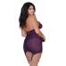 Microfiber and Mesh Garter Slip - Plus Size