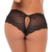Dreamgirl Boyshort S/M Black - Elegant Lace Open Design