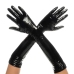 Cruella High Gloss Gloves S/M Adjustable Fit Gloss Black Vinyl