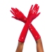 Cruella High Gloss Long Vinyl Gloves L/XL Adjustable Fit - Gloss Red