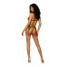 Women's Metallic Corded Lace 3 Piece Set - One Size - Green
