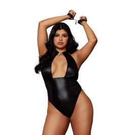 Fetish Teddy and Restraints Diamond - Plus Size - Black