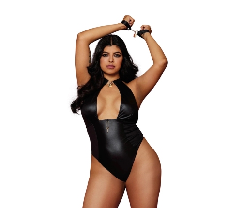 Fetish Teddy and Restraints Diamond - Plus Size - Black