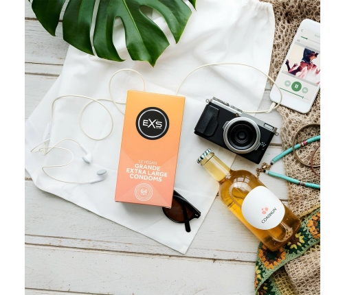 EXS Grande Extra Wide Latex Protection 12-Pack 64mm Nominal Width