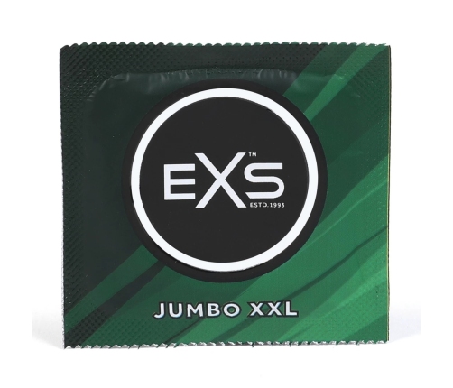 EXS Jumbo 12-Pack Wide Fit Latex Condoms 69mm Pre-Lubricated