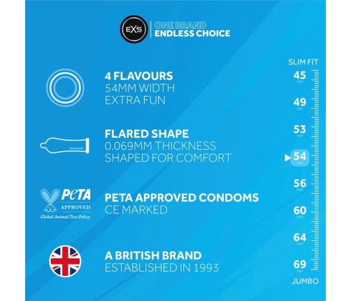 EXS Mixed Flavored - Condoms - 12 Pieces