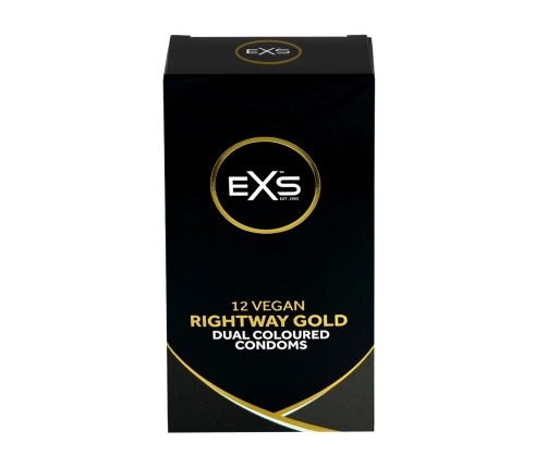 EXS Rightway Gold Condoms 12-Pack Dual-Colour Easy Application System