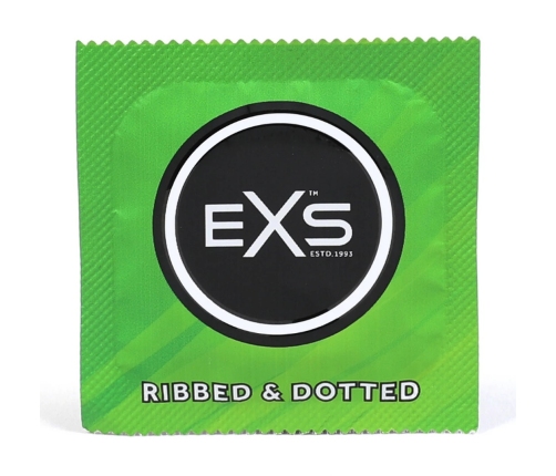 EXS 3 in 1 - Ribbed, Dotted and Flared - Condoms - 12 Pieces