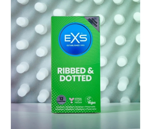EXS 3 in 1 - Ribbed, Dotted and Flared - Condoms - 12 Pieces