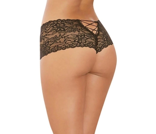 Open Crotch Boy Short - L - Black
