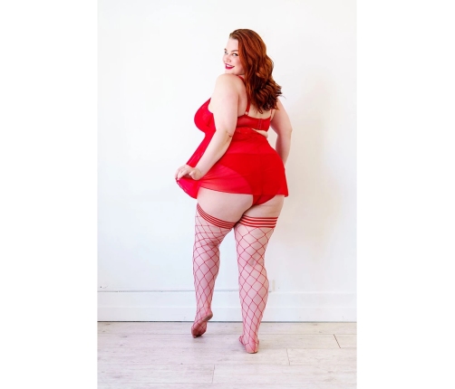 Claudia - Thigh High - B - Red