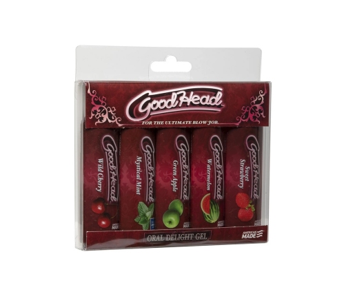 Doc Johnson GoodHead Gel 5-Pack 30ml Mixed Flavours Oral Care Set