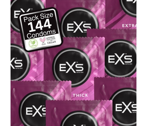EXS Extra Thick 144 pcs - Durable Premium Latex Barrier System