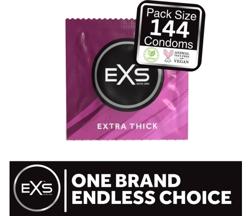 EXS Extra Thick 144 pcs - Durable Premium Latex Barrier System