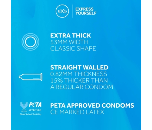 EXS Extra Thick 144 pcs - Durable Premium Latex Barrier System