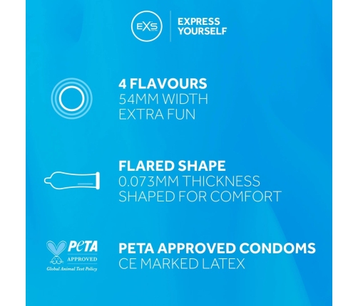 EXS Mixed Flavors - Condoms - 144 Pieces