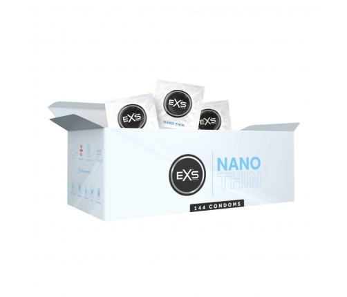 EXS Nano Thin Condoms 144-Pack Ultra-Thin Latex Protection