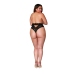 High Waisted Lace Panty - 1X - Black