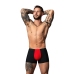 Male Power Hot Mesh Pouch Short XL Black/Red Breathable Micro Mesh
