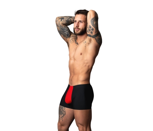 Male Power Hot Mesh Pouch Short XL Black/Red Breathable Micro Mesh
