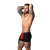Male Power Hot Mesh Pouch Short XL Black/Red Breathable Micro Mesh