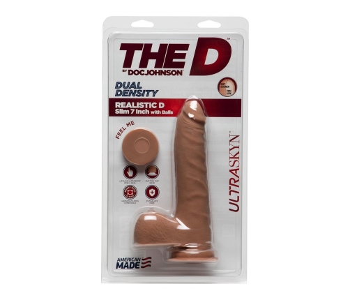 D Slim - Realistic ULTRASKYN Dildo with Balls - 7 / 18 cm