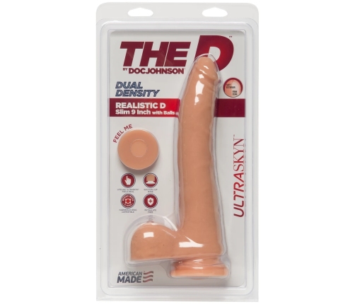 D Slim - Realistic ULTRASKYN Dildo with Balls - 2 Pieces