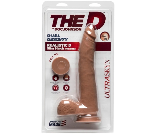 D Slim - Realistic ULTRASKYN Dildo with Balls - 2 Pieces