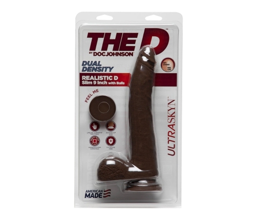 D Slim - Realistic ULTRASKYN Dildo with Balls - 2 Pieces